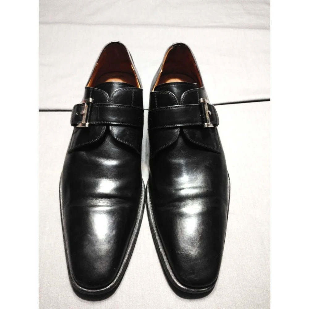 Magnanni MARCO CUERO 13276 Single Monk Strap Men 12 Hand-stained Old Money Dress